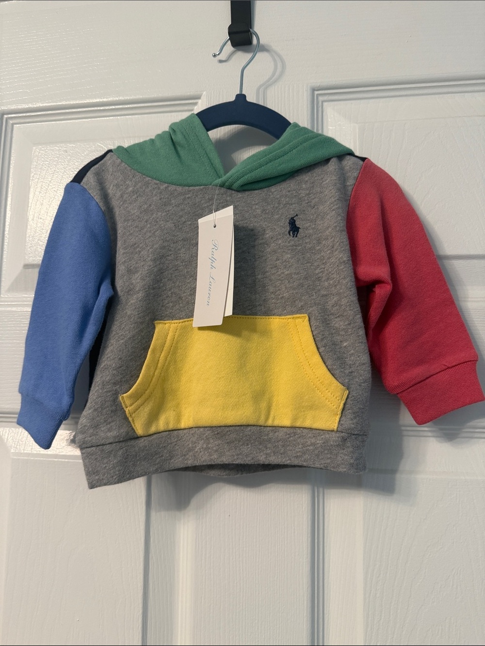 Ralph Lauren Multi-Color Hooded Pullover Sweatshirt